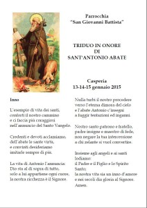 Triduo di Sant'Antonio Abate