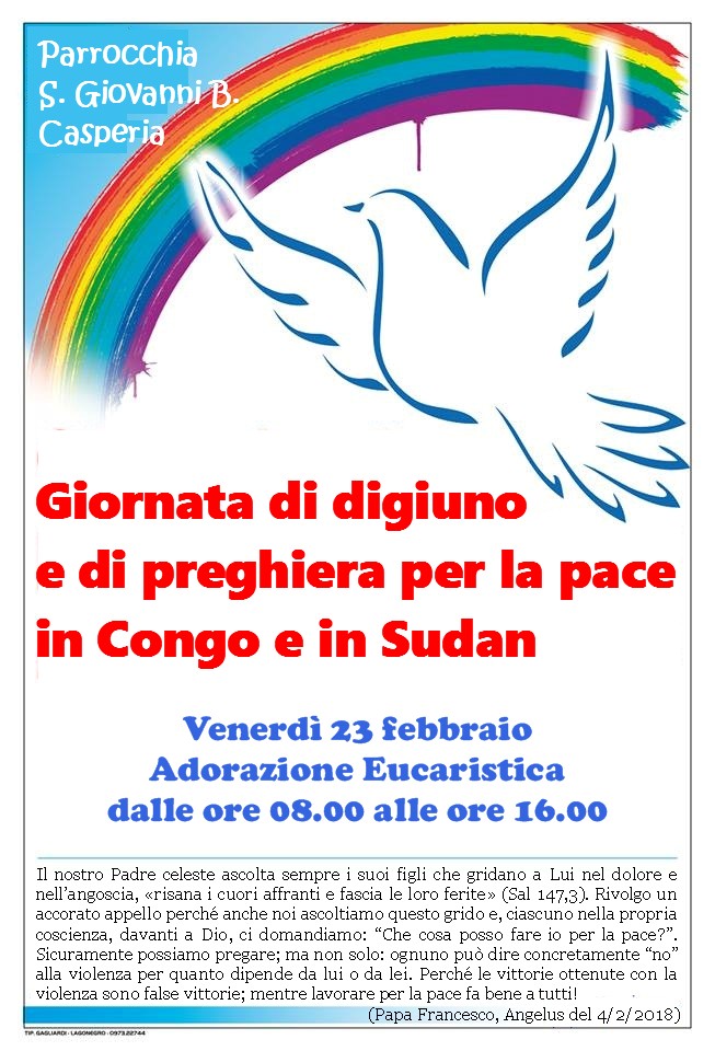 Preghiera Per La Pace Nel Mondo E Nelle Famiglie 23 febbraio: Giornata di digiuno e preghiera per la Pace - Parrocchia